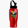 Garyline® Poly+ Bottle with Flip-Straw, Swivel-Handle Lid, 27 oz. — view 7