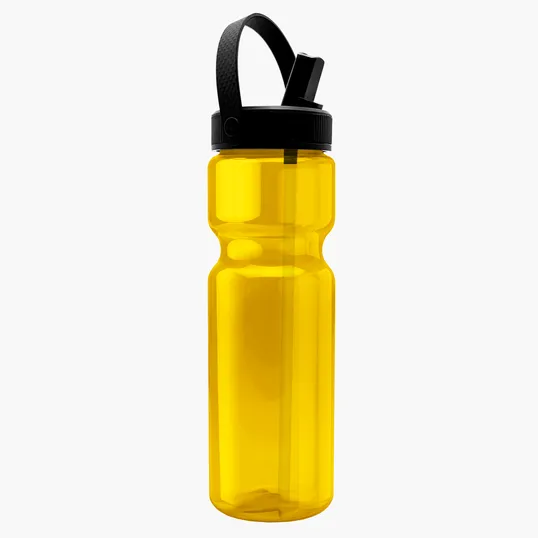 Garyline® Champ Bottle with Flip-Straw, Swivel-Handle Lid, 28 oz. — view 2