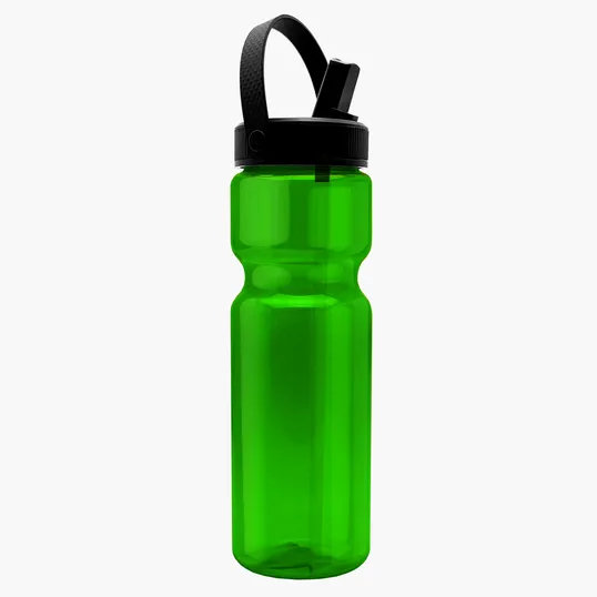 Garyline® Champ Bottle with Flip-Straw, Swivel-Handle Lid, 28 oz. — view 5