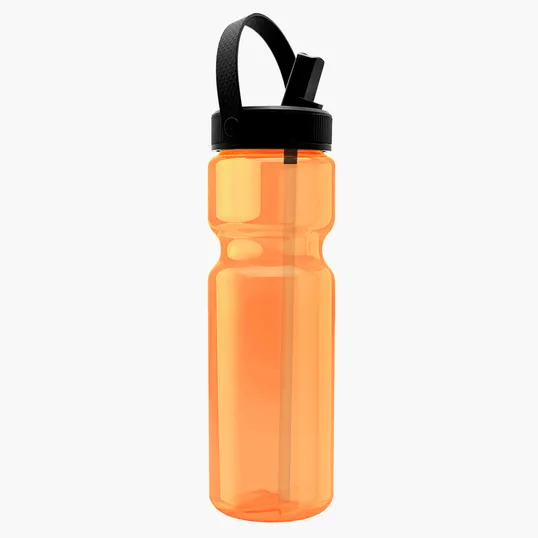 Garyline® Champ Bottle with Flip-Straw, Swivel-Handle Lid, 28 oz. — view 7