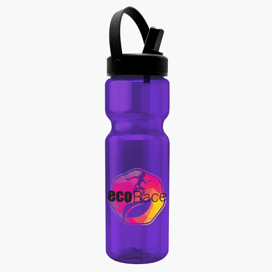 Garyline® Champ Bottle with Flip-Straw, Swivel-Handle Lid, 28 oz. — view 48