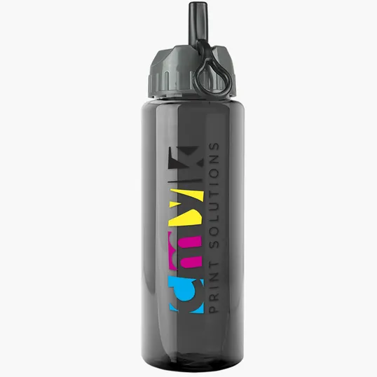 Garyline® Guzzler Bottle with Ring-Straw Lid, 32 oz. — view 10