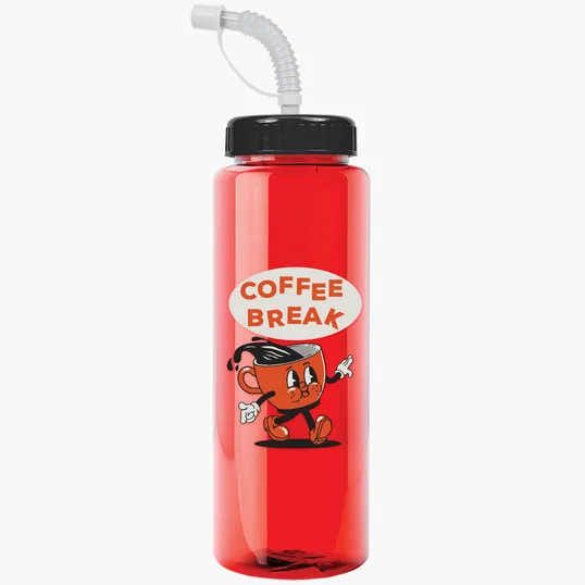 Garyline® Guzzler Bottle with Straw Lid, 32 oz. — view 96