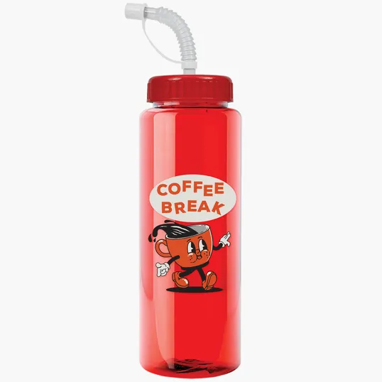 Garyline® Guzzler Bottle with Straw Lid, 32 oz. — view 101