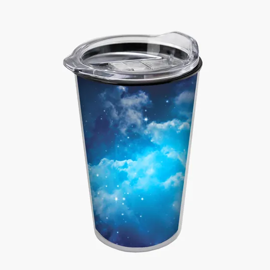 Garyline® Transparent Tumbler with Slider Lid and Full-Color Paper Insert, 14 oz. — view 3