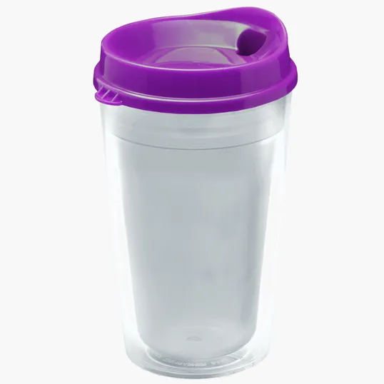 Garyline® Transparent Tumbler with Sip Lid, 16 oz. — view 2