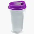 Garyline® Transparent Tumbler with Sip Lid, 16 oz. — view 2