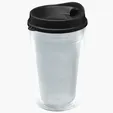Garyline® Transparent Tumbler with Sip Lid, 16 oz.