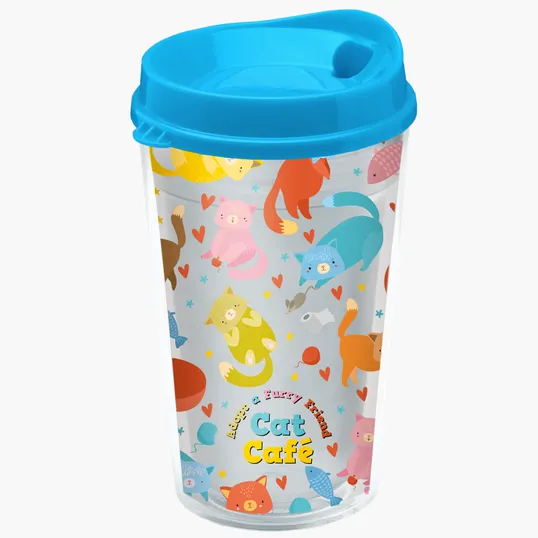 Garyline® Transparent Tumbler with Sip Lid and Full-Color Insert, 16 oz. — view 12