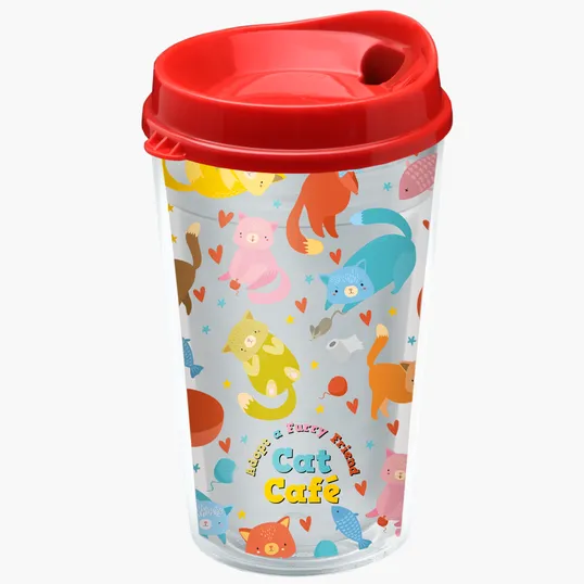 Garyline® Transparent Tumbler with Sip Lid and Full-Color Insert, 16 oz. — view 16