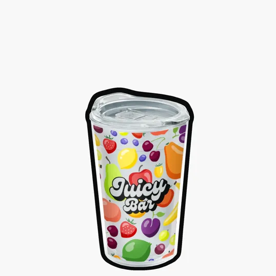 Garyline® Transparent Tumbler with Straw Lid and Full-Color Insert, 16 oz. — view 8