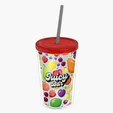 Garyline® Transparent Tumbler with Straw Lid and Full-Color Insert, 16 oz. — view 54