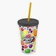 Garyline® Transparent Tumbler with Straw Lid and Full-Color Insert, 16 oz. — view 29