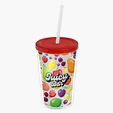 Garyline® Transparent Tumbler with Straw Lid and Full-Color Insert, 16 oz. — view 53