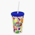 Garyline® Transparent Tumbler with Straw Lid and Full-Color Insert, 16 oz. — view 47