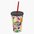 Garyline® Transparent Tumbler with Straw Lid and Full-Color Insert, 16 oz. — view 35