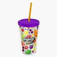 Garyline® Transparent Tumbler with Straw Lid and Full-Color Insert, 16 oz. — view 33