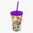 Garyline® Transparent Tumbler with Straw Lid and Full-Color Insert, 16 oz. — view 45