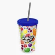 Garyline® Transparent Tumbler with Straw Lid and Full-Color Insert, 16 oz. — view 48