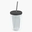 Garyline® Transparent Tumbler with Straw Lid and Full-Color Insert, 16 oz. — view 6