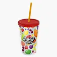 Garyline® Transparent Tumbler with Straw Lid and Full-Color Insert, 16 oz. — view 32