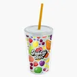 Garyline® Transparent Tumbler with Straw Lid and Full-Color Insert, 16 oz. — view 13