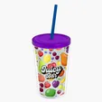 Garyline® Transparent Tumbler with Straw Lid and Full-Color Insert, 16 oz. — view 21