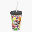 Garyline® Transparent Tumbler with Straw Lid and Full-Color Insert, 16 oz. — view 46