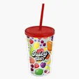 Garyline® Transparent Tumbler with Straw Lid and Full-Color Insert, 16 oz. — view 34