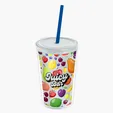 Garyline® Transparent Tumbler with Straw Lid and Full-Color Insert, 16 oz. — view 11