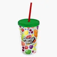 Garyline® Transparent Tumbler with Straw Lid and Full-Color Insert, 16 oz. — view 37