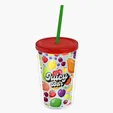 Garyline® Transparent Tumbler with Straw Lid and Full-Color Insert, 16 oz. — view 26