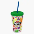 Garyline® Transparent Tumbler with Straw Lid and Full-Color Insert, 16 oz. — view 18