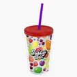 Garyline® Transparent Tumbler with Straw Lid and Full-Color Insert, 16 oz. — view 40