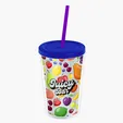 Garyline® Transparent Tumbler with Straw Lid and Full-Color Insert, 16 oz. — view 42