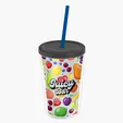 Garyline® Transparent Tumbler with Straw Lid and Full-Color Insert, 16 oz. — view 17