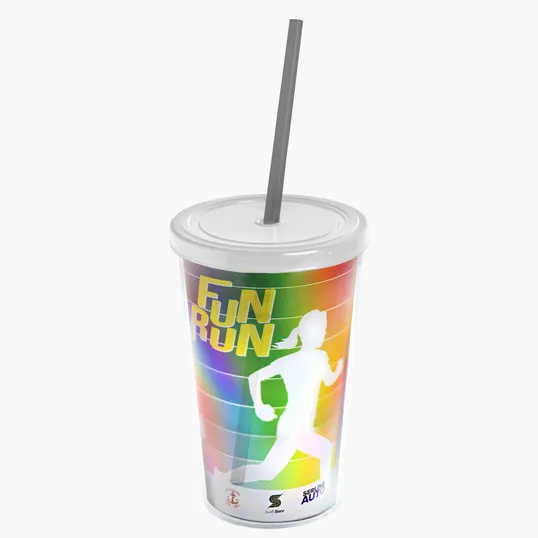Garyline® Transparent Tumbler with Straw Lid and Full-Color Paper Insert, 16 oz. — view 18