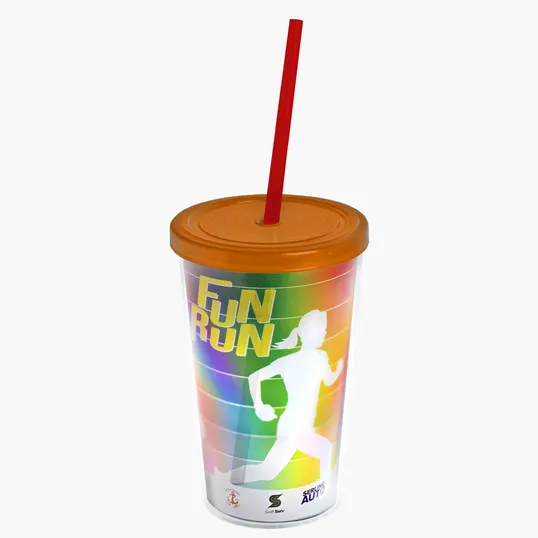 Garyline® Transparent Tumbler with Straw Lid and Full-Color Paper Insert, 16 oz. — view 39
