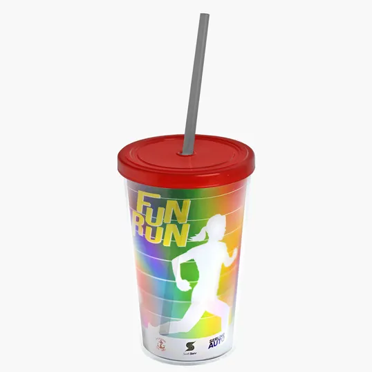Garyline® Transparent Tumbler with Straw Lid and Full-Color Paper Insert, 16 oz. — view 15