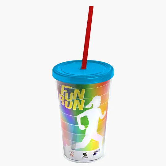 Garyline® Transparent Tumbler with Straw Lid and Full-Color Paper Insert, 16 oz. — view 36