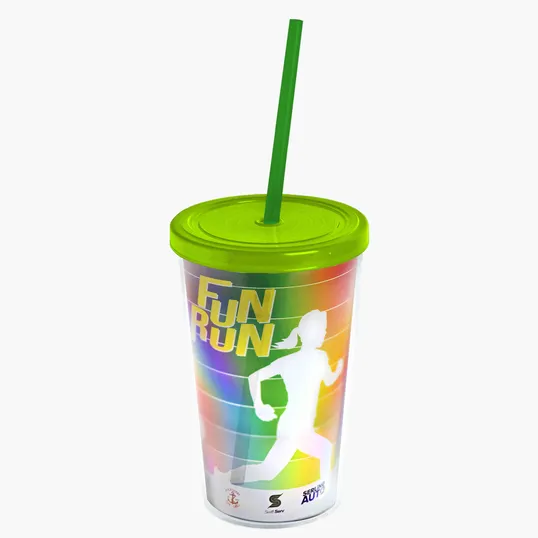 Garyline® Transparent Tumbler with Straw Lid and Full-Color Paper Insert, 16 oz. — view 22