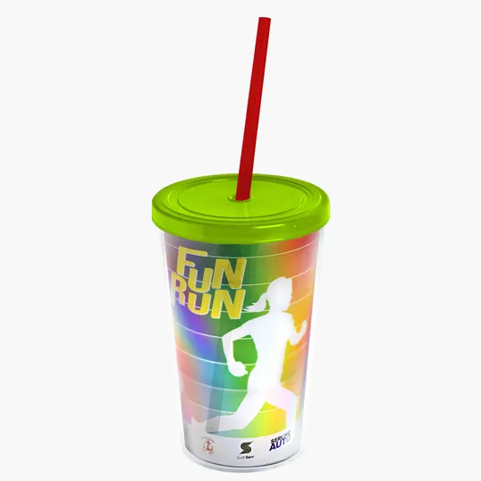 Garyline® Transparent Tumbler with Straw Lid and Full-Color Paper Insert, 16 oz. — view 38