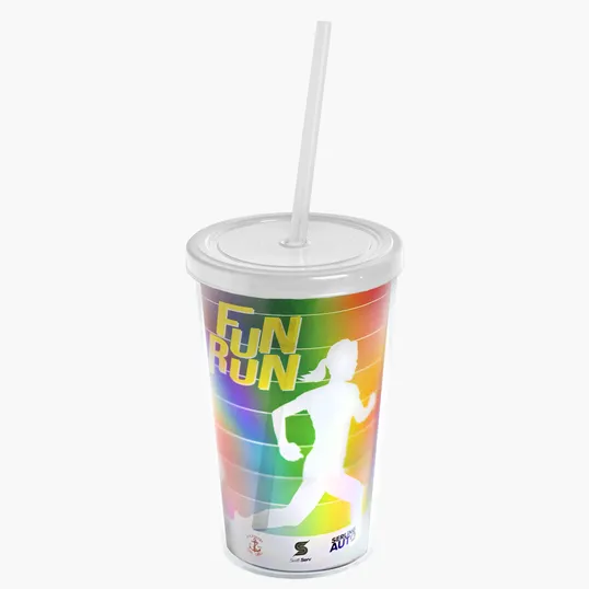 Garyline® Transparent Tumbler with Straw Lid and Full-Color Paper Insert, 16 oz. — view 53