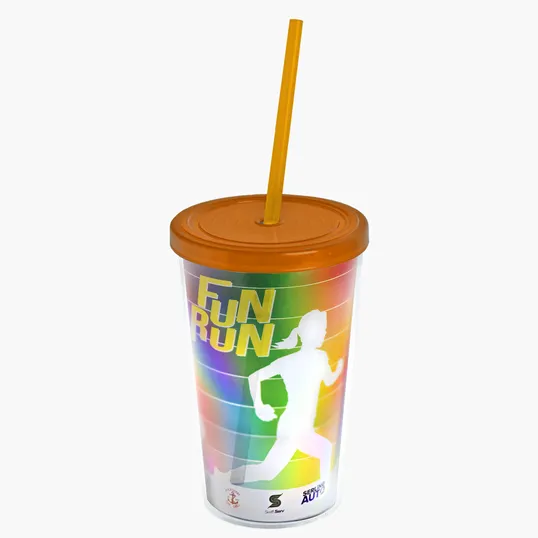 Garyline® Transparent Tumbler with Straw Lid and Full-Color Paper Insert, 16 oz. — view 30