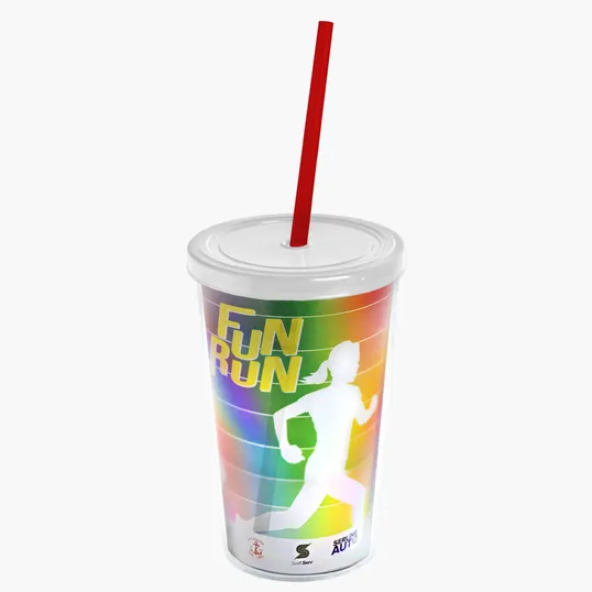 Garyline® Transparent Tumbler with Straw Lid and Full-Color Paper Insert, 16 oz. — view 42