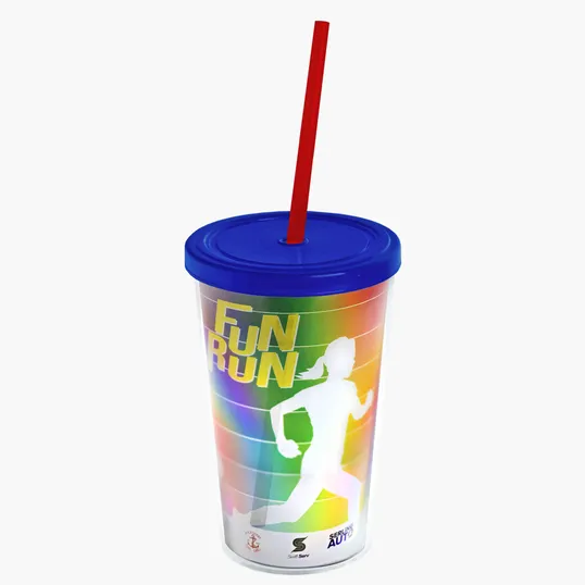 Garyline® Transparent Tumbler with Straw Lid and Full-Color Paper Insert, 16 oz. — view 41