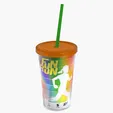Garyline® Transparent Tumbler with Straw Lid and Full-Color Paper Insert, 16 oz. — view 23
