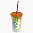Garyline® Transparent Tumbler with Straw Lid and Full-Color Paper Insert, 16 oz. — view 39