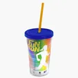 Garyline® Transparent Tumbler with Straw Lid and Full-Color Paper Insert, 16 oz. — view 32