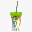 Garyline® Transparent Tumbler with Straw Lid and Full-Color Paper Insert, 16 oz. — view 54